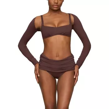 Раздельный купальник женский кофейный Skims