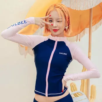 Разделенный купальник SBART SAILBEE прикрывает живот и выглядит стройнящим, консервативный женский купальник для серфинга, верх на потайной розовой молнии, размер S-XL