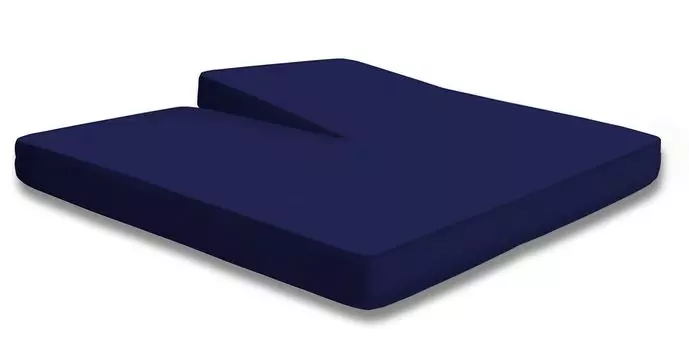 Разделенный топпер на приталенной простыне темно-синий 180х200 - 200х200 плотный трикотаж хлопок One-Home