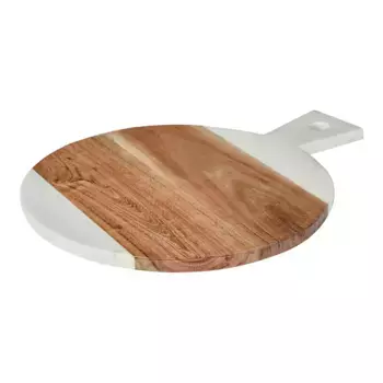 Разделочная доска из мрамора и акации El Corte Ingls, белый