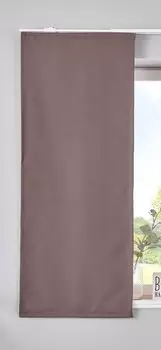 Раздвижная штора Blackout »NewYork« ВxШ 145x60 см, синяя панель, тележка для штор, непрозрачная термораздвижная штора, 202020680 Astek, серо-коричневый