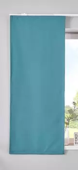 Раздвижная штора Blackout »NewYork« ВxШ 145x60 см, серая панель, тележка для штор, непрозрачная термораздвижная штора, 202020680 Astek, бирюзовый