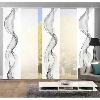 Раздвижная штора Home Wohnideen Alberta I (5er- Set), 60x245x245 см, серый