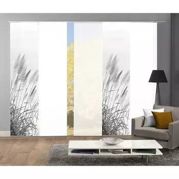 Раздвижная штора Home Wohnideen Pampas (5 шт), 245 см, серый/белый