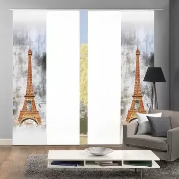 Раздвижная штора Home Wohnideen Partigo (4 шт), 245 см цвет grau/gold/wei