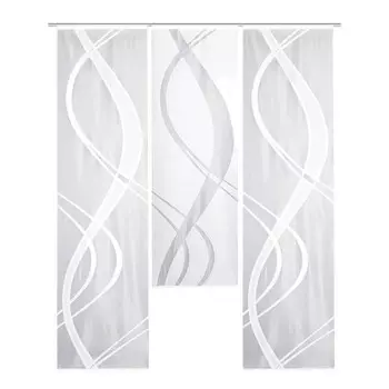 Раздвижная штора Home Wohnideen Tibasa (3 шт), 175 см, белый