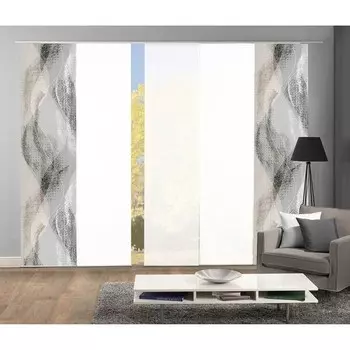 Раздвижная штора Home Wohnideen Torre (5 шт), 245 см цвет grau/stein/schwarz/wei