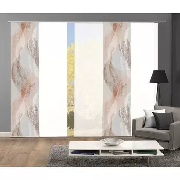 Раздвижная штора Home Wohnideen Torre (5 шт), 245 см цвет kupfer/wei/schwarz