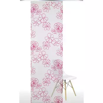 Раздвижная штора Liedeco, (1 шт.), ВxШ: 245x60, без тележки для панелей, белый/розовый