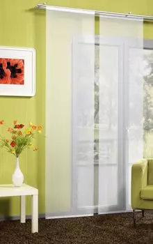 Раздвижная штора Neutex с тележкой из алюминиевых панелей с утяжелителем Eva В x Ш 245 x 60 см белый