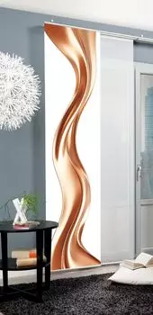 Раздвижная штора Оскар коричневая 60х245 см HOME WOHNIDEE, розовый