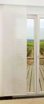 Раздвижная штора от Lysel - Мишень прозрачная размером 245 см х 60 см., белый