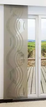 Раздвижная штора от Lysel - Stream прозрачная размером 245 см х 60 см., серый