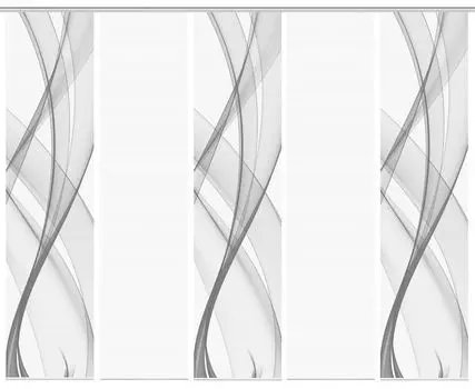 Раздвижная штора VISION S PACOLIA, полупрозрачная под бамбук, 260x60 см, серый,