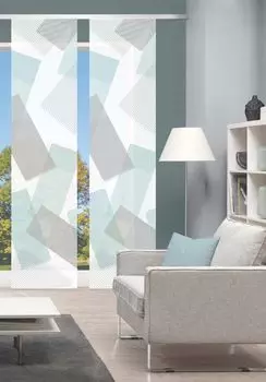 Раздвижная штора Vision S с цифровым принтом под бамбук "Blinki" 260 x 60 см бирюзовый Vision S