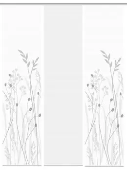 Раздвижные шторы Vision S GRASIL, полупрозрачные, высота 260 см, имитация бамбука серого цвета, серый