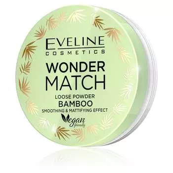 Разглаживающая и матирующая рассыпчатая пудра из бамбука, 6 г Eveline Cosmetics, Wonder Match Bamboo