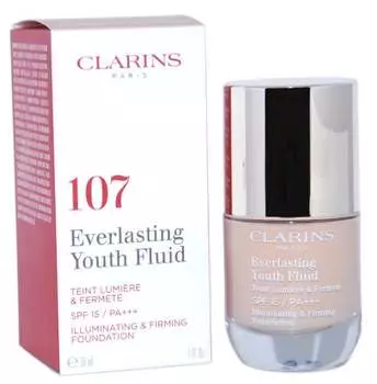 Разглаживающая основа 107 Beige, SPF 15, 30 мл Clarins, Everlasting Youth Fluid