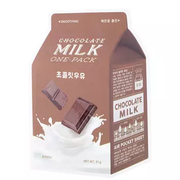 Разглаживающая тканевая маска с экстрактом какао для лица, 21 г A'Pieu Milk