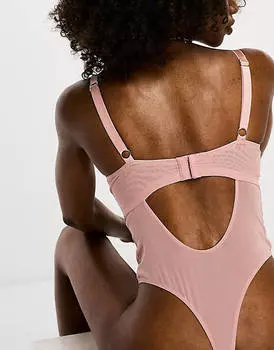 Разглаживающее боди из норковой сетки на косточках ASOS DESIGN Fuller Bust Mila