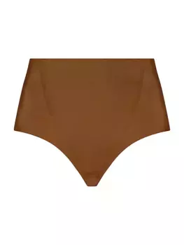Разглаживающие зону стринги с высокой талией Commando, карамель