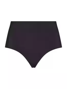 Разглаживающие зону стринги с высокой талией Commando, черный