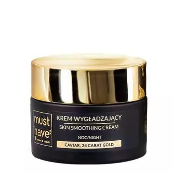 Разглаживающий ночной крем с 24-каратным золотом и икрой Musthave