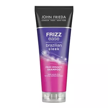 Разглаживающий шампунь для волос frizz ease brazilian sleek frizz immunity shampoo John Frieda, 250 мл