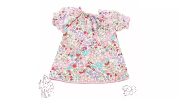 Размер ночной рубашки mille fleurs м/хl Gtz Puppenmanufaktur