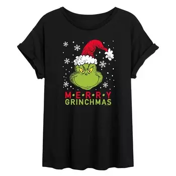 Размерная футболка Dr. Seuss Merry Grinchmas для юниоров Licensed Character, черный