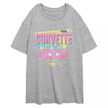 Размерная футболка с рисунком Corvette Pop Colors для юниоров Licensed Character, цвет Athletic Heather