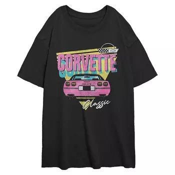 Размерная футболка с рисунком Corvette Pop Colors для юниоров Licensed Character, черный