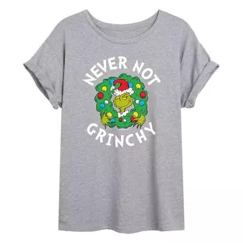 Размерная футболка с рисунком Dr. Seuss Grinch Never Not Grinchy для юниоров Licensed Character