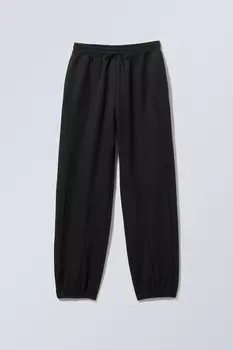 Разминочные спортивные штаны с прямыми штанинами Weekday, черный