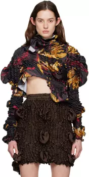 Разноцветная блуза с твист Feben