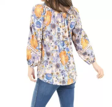 Разноцветная блузка с цветочным принтом Manion Nostalgia, мультиколор