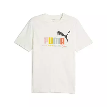 Разноцветная футболка ESS+ Мужская PUMA Warm White
