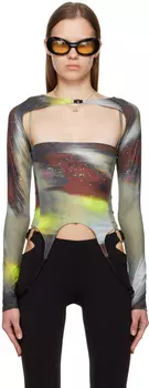 Разноцветная футболка с фениксом Miaou