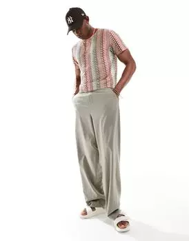 Разноцветная футболка свободного кроя ASOS