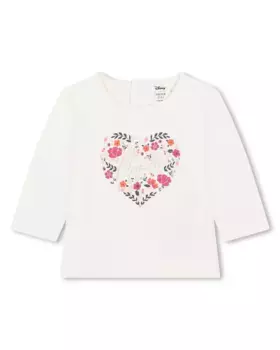 Разноцветная хлопковая футболка для девочки Carrement Beau, мультиколор