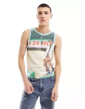 Разноцветная майка с фотографией Basic Pleasure Mode