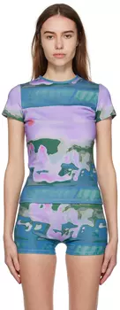 Разноцветная мини-футболка Miaou