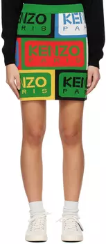 Разноцветная мини-юбка Kenzo Paris Label