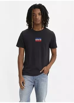 Разноцветная мужская футболка с круглым вырезом с принтом Levis