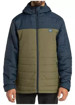 Разноцветная мужская куртка с капюшоном F1JK36 SURF CHECK PUFFER Billabong