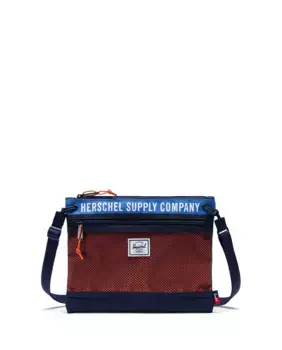 Разноцветная плоская сумка через плечо унисекс на молнии Herschel, мультиколор