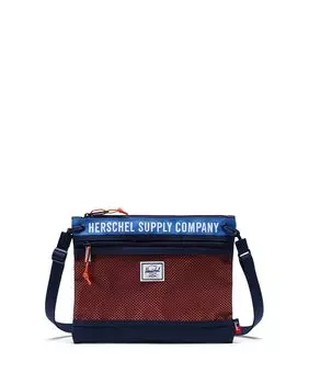 Разноцветная плоская сумка через плечо унисекс на молнии Herschel, мультиколор