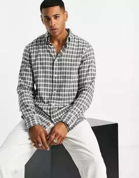 Разноцветная приталенная оксфордская рубашка в мелкую клетку Tommy Hilfiger icon logo