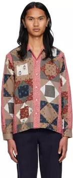 Разноцветная рубашка \Это и то\"" Bode