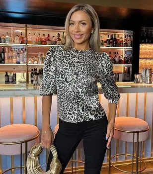 Разноцветная рубашка с пышными рукавами и пуговицами спереди AX Paris AX Paris, мультиколор